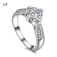 Flower Crystal Wedding Ring For Women Jewelry Accessories Rose Gold Gold Engagem