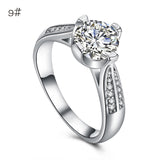 Flower Crystal Wedding Ring For Women Jewelry Accessories Rose Gold Gold Engagem